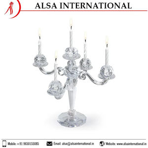 Candelabros negros de grado más alto, centros de mesa de boda, candelabros elegantes de proveedor indio - Product Image 3