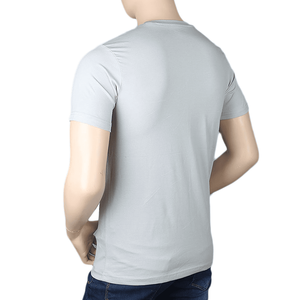 Camiseta estampada de manga corta con cuello redondo para hombre - Gris - Product Image 3