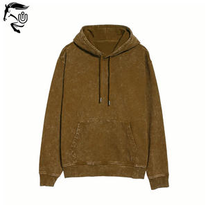 2025 Nuevo Jersey de algodón de lana francesa de peso pesado para hombres ropa de invierno informal con capucha con lavado ácido patrón sólido suministro ODM - Product Image 2