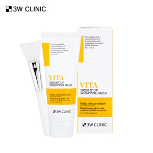 Masque en tissu Vita Bright up 3W Clinic éclaircissant, raffermissant et hydratant 100g, crème au collagène anti-âge pour le visage - Product Image 1