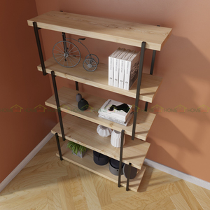 LAM-SHELF 100x34x150 ซม. ชั้นวางหนังสือไม้และเหล็กแบบตั้งพื้นสำหรับห้องนั่งเล่น KTB68041 - Product Image 2