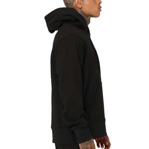 Sweat à capuche en coton surdimensionné brodé teint uni pour le service OEM d'impression bricolage - Product Image 3