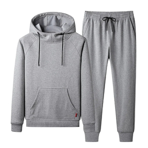 Ensemble survêtement personnalisé pour homme : sweat à capuche uni et pantalon de jogging en molleton – Tenue décontractée et sportive - Product Image 6