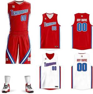 Ensemble de maillot de basket-ball personnalisé par sublimation, bleu clair et blanc dégradé, maillot et short - Product Image 5