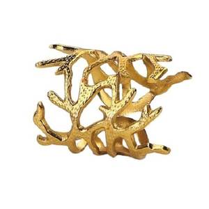 Anillo para Servilletas de Latón Ginkgo, Diseño Artesanal Inspirado en la Naturaleza para una Decoración de Mesa de Comedor Elegante y Moderna - Product Image 4