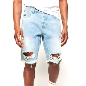 Meilleure vente bleu clair Premium Denim Shorts bonne qualité respirant taille moyenne Style décontracté nouveauté vêtements d'extérieur - Product Image 1