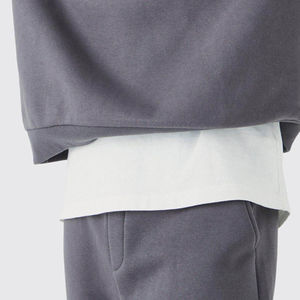 ชุดวอร์มผู้ชายแบบสวมหัวและกางเกงขายาวทรงบาน ผ้าฝ้ายหนานุ่มสำหรับฤดูหนาว สกรีนโลโก้ตามสั่ง ขายส่ง สไตล์สตรีทแวร์ เป็นมิตรกับสิ่งแวดล้อม - Product Image 6