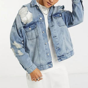 Veste en denim durable pour hommes, vêtements d'extérieur tendance de haute qualité, manteau streetwear classique, vêtement élégant et confortable - Product Image 5