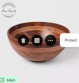 Juego de cuencos de madera de diseñador con soporte de metal, vajilla moderna para aperitivos, frutas secas, Decoración de mesa elegante y opción de regalo - Product Image 2