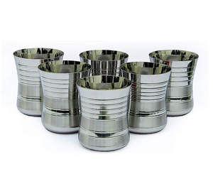 Vaso de cocina de lujo hecho con acero para uso en restaurante, mesa de cena, vaso de cobre para servir vino, juego de 6 de alta calidad - Product Image 1