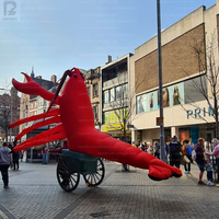 Homard gonflable géant avec lumières LED, crevette lumineuse de grande taille, logo personnalisé, modèle de fruits de mer pour la publicité événementielle/festivals/promotion