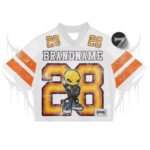 Maillot Rétro en Polyester Surdimensionné Personnalisé de Football Sublimation Boxy Fit Streetwear Maille Maillot de Football Américain Sportswear Uniforme - Product Image 3