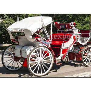 Carruaje de caballos turístico de lujo de alta calidad Exclusivo Vis-A-Vis Limousine Horse Carriage Classic White 6 Seater Horse Carriage - Product Image 2