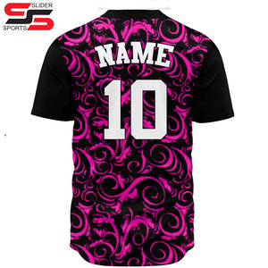 High Quality 100% Polyester Customizable Baseball Jersey Quick Dry Breathable Comfortable - Product Image 2