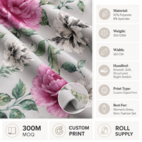 Tissu Scuba Imprimé Personnalisé 92% Polyester 8% Spandex Super Techno Scuba Tricoté Impression Numérique pour Robe Usine de Confection