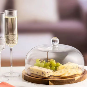 New Design <b>Cake</b> Dome and <b>Wooden</b> <b>Board</b> Acacia wood <b>cake</b> stand - Product Image 1