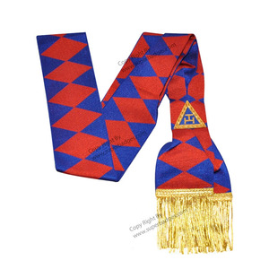Council of Knight Mason's Sash-Ceinture maçonnique Regalia de toutes les couleurs à vendre | Colliers et ceintures personnalisés maçonniques Regalia - Product Image 4