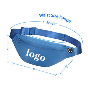 Sac banane sportif personnalisé unisexe, sac de ceinture à fermeture éclair, ceinture en cuir, boîte, voyage en plein air, course à pied, randonnée, pochette pour téléphone, rangement - Product Image 2