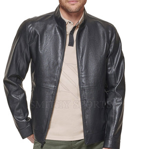 Chaqueta de cuero impermeable ajustada con estilo de alta calidad para hombre, precio al por mayor, chaqueta de cuero de nuevo diseño de moda de invierno para hombre - Product Image 1