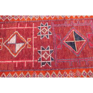 พรมขนาด 2.7x12.2 ฟุต, พรมแบบ Runner สไตล์ตุรกี, พรมลายจุดสีแดง Herki - Product Image 4