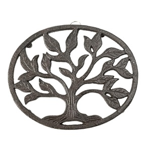 Elegante y Creativo Salvamanteles de Hierro Fundido con Diseño Árbol de la Vida, de Metal Rústico para Encimera de Cocina y Mesa de Comedor, para Ollas y Platos Calientes, a los Mejores Precios - Product Image 1
