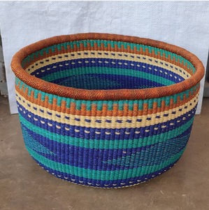 ตะกร้า bolga จากธรรมชาติทำด้วยมือตะกร้าหญ้าทะเลยังตะกร้าเก็บของสำหรับบ้าน - Product Image 3