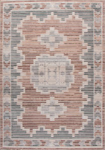 Tapis vintage Loraven moderne à motif géométrique tissé à la machine, collection toucher coton, mélange polyester-PP - Product Image 5