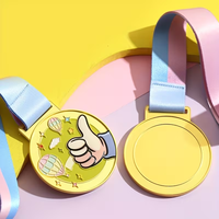 Médaille personnalisée finition émail, alliage de zinc de haute qualité, conception sur mesure, médaille 3D dorée avec ruban, récompenses créatives, métal gravé