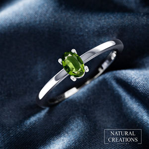 Bague empilable en argent sterling 925 réglage de la broche Moldavite pierre précieuse poire forme ronde et ovale à la mode unisexe - Product Image 2