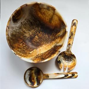 Bol en résine époxy fait à la main de haute qualité avec des textures élégantes Finition lisse et look élégant pour servir des collations à soupe Salades - Product Image 2