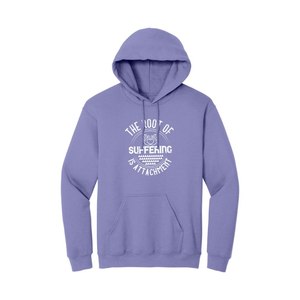 Chaqueta acolchada con capucha de Invierno para mujer, bolsillo de canguro, tema de Buda, estampado en el pecho, colores personalizables, diseño con forro frontal 260-300 + - Product Image 6
