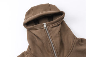 Sweat à capuche zippé vierge de haute qualité en gros Sweats à capuche zippés avec logo couleur personnalisé unisexe de haute qualité pour hommes du Pakistan - Product Image 5