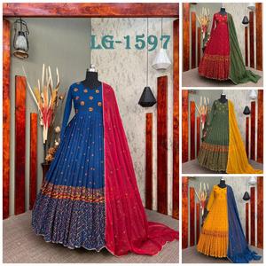 GEORGETTE-Hilo de imitación bordado, trabajo y acabado con OVERLOCK y tubería BANGLORY, compra ROYAL EXPORT - Product Image 4