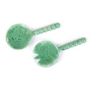 Ensemble de service de salade en résine écologique fait à la main, vaisselle, couverts, outils de salade, grande cuillère, fourchette, prix abordable - Product Image 3