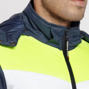 Chaqueta de Invierno para Hombre, Nueva, de Alta Calidad, Hecha a Medida, de Lona, con Burbujas, Cuello Alto, Logotipo Frontal, Ligera, con Cremallera - Product Image 6