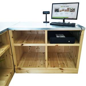Cash <b>Desk</b> Set-Metal Construction 140cm Height <b>200cm</b> Width 80cm Depth Organizzazione Orlandelli - Product Image 4
