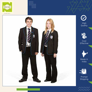 Vente chaude personnalisable coupe ajustée pantalon avant plat exclusif de l'Inde uniformes scolaires décontractés pour les jeunes garçons et filles portent - Product Image 2