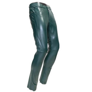 <b>men's</b> pants washed stylish <b>men</b> <b>leather</b> flared pants high-quality slim fit <b>trousers</b> for fashionable and casual wear <b>leather</b> pant - Product Image 1