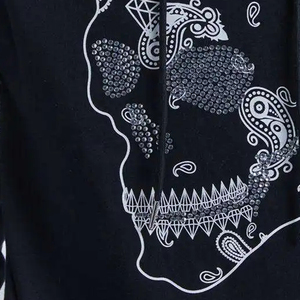 Ventes en gros OEM, sweats à capuche pour hommes en molleton 100% coton mélangé, fermeture éclair, poche, broderie de strass, couleurs personnalisées - Product Image 5