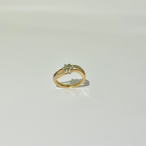 Anillo de diamantes naturales con flor doblada de oro rosa al por mayor, joyería de compromiso brillante redonda con claridad GGL certificada H I Color SI3 I1 - Product Image 3