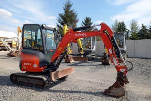 Mini-excavatrice d'occasion Kubota U27-4, 1 à 2 tonnes, diesel, hydraulique, sur chenilles - Product Image 5