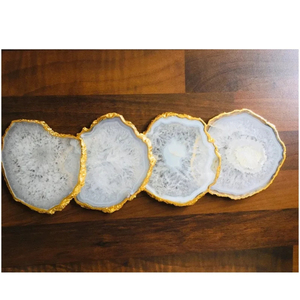 Best Selling Handmade Stone Cup <b>Coaster</b> Set Natural <b>Agate</b> Absorbent Polished for Home Decorative Christmas Occasions Wholesale - Product Image 1