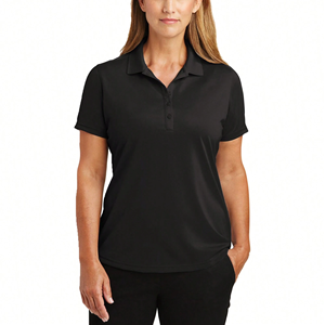 Camisetas Polo para mujer 100% algodón de alta calidad transpirable de talla grande logotipo bordado personalizado Polo de punto para mujer - Product Image 2