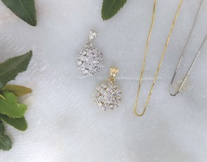 สร้อยคอจี้เพชรโมอิสซาไนต์ทรงกลมแบบปรับแต่งได้ พร้อมดีไซน์ดอกไม้ทอง 14k แฟชั่นสำหรับผู้หญิงในราคาประหยัด - Product Image 5