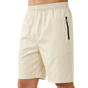 กางเกงขาสั้นผู้ชายผ้าทอเนื้อนุ่ม ระบายอากาศได้ดี เหมาะสำหรับออกกำลังกาย ฟิตเนส วิ่ง หรือใส่ลำลอง มีโลโก้ด้านหน้า เอวยางยืด แห้งเร็ว ผลิตจากผ้าขนสัตว์ - Product Image 1