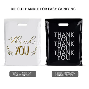 Luxury Custom Design Die Cut Plastic Shopping <b>Bags</b> Eco-Friendly Wholesale for <b>Clothing</b> Packing & Garment Packaging Logo Added - Product Image 6