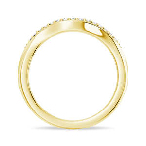 18K Gold Wedding Band with Round Cut Moissanite Diamond Elegant 18K Gold <b>Ring</b> - Product Image 4
