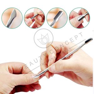 Instrument de soin des cuticules ultra-raffiné : Repousse-cuticules de précision et embout de nettoyage pour des résultats lisses, propres et détaillés - Product Image 3