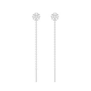 NOVAMART Fine Floral <b>Threader</b> Drop <b>Earrings</b>-925 Sterling Silver Wholesale Export - Product Image 1