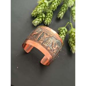 Elaine Becenti Fashion Cuff Bracelet <b>Copper</b> Story Teller - Product Image 4